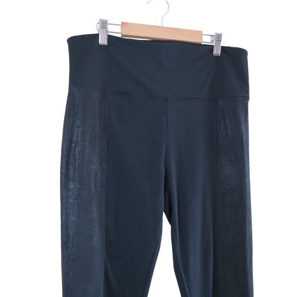 STAR POWER by SPANX Women's Black Shaping Leggings Subtle Pattern Panels Size XL - Picture 1 of 8